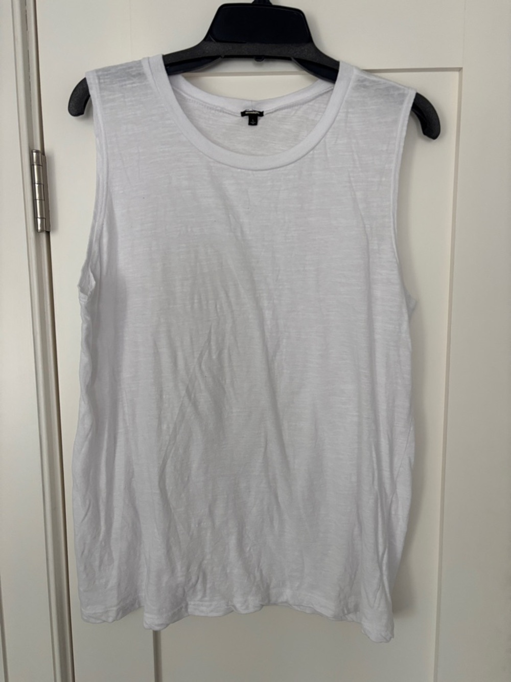 Monrow White Sleeveless Tank Top Sz L
